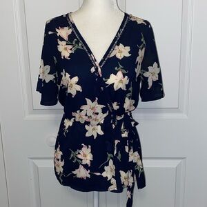 Sienna Sky Short sleeve faux wrap top